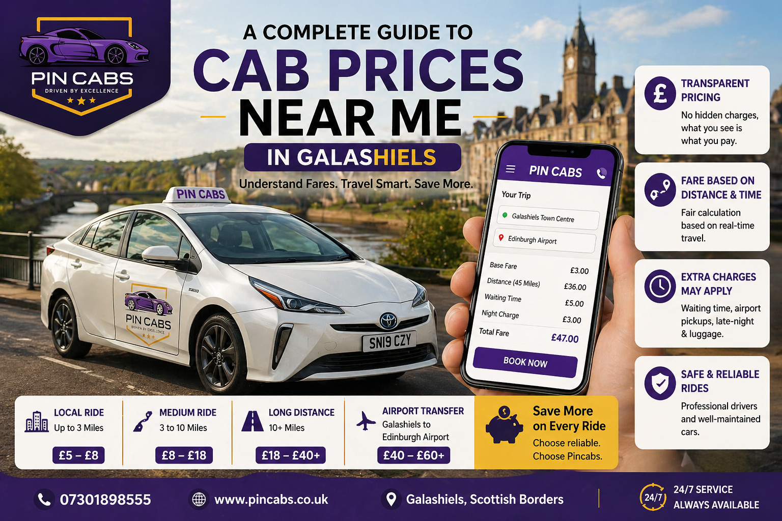 Read more about the article A Complete Guide to Cab Prices Near Me in Galashiels