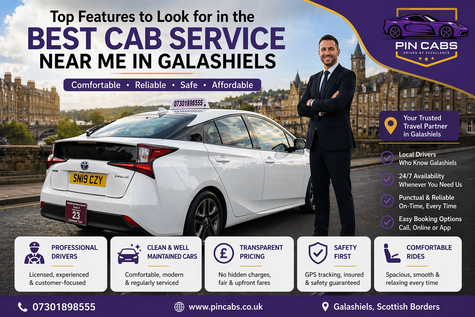 Read more about the article Top Features to Look for in the Best Cab Service Near Me in Galashiels