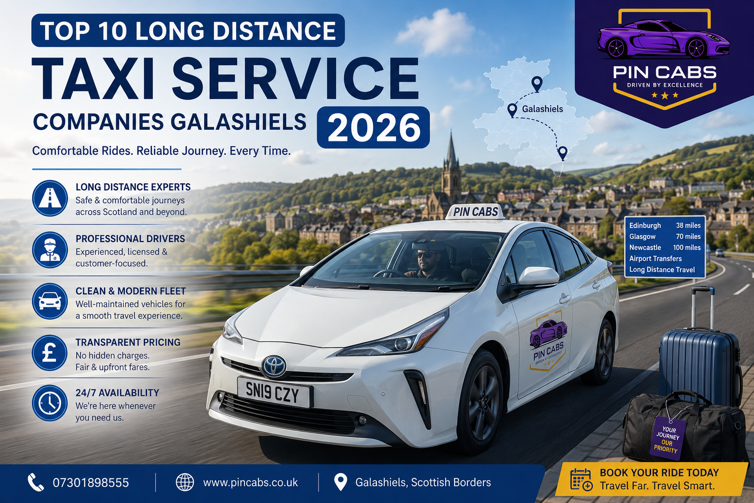 Top 10 Long Distance Taxi Service Companies Galashiels 2026
