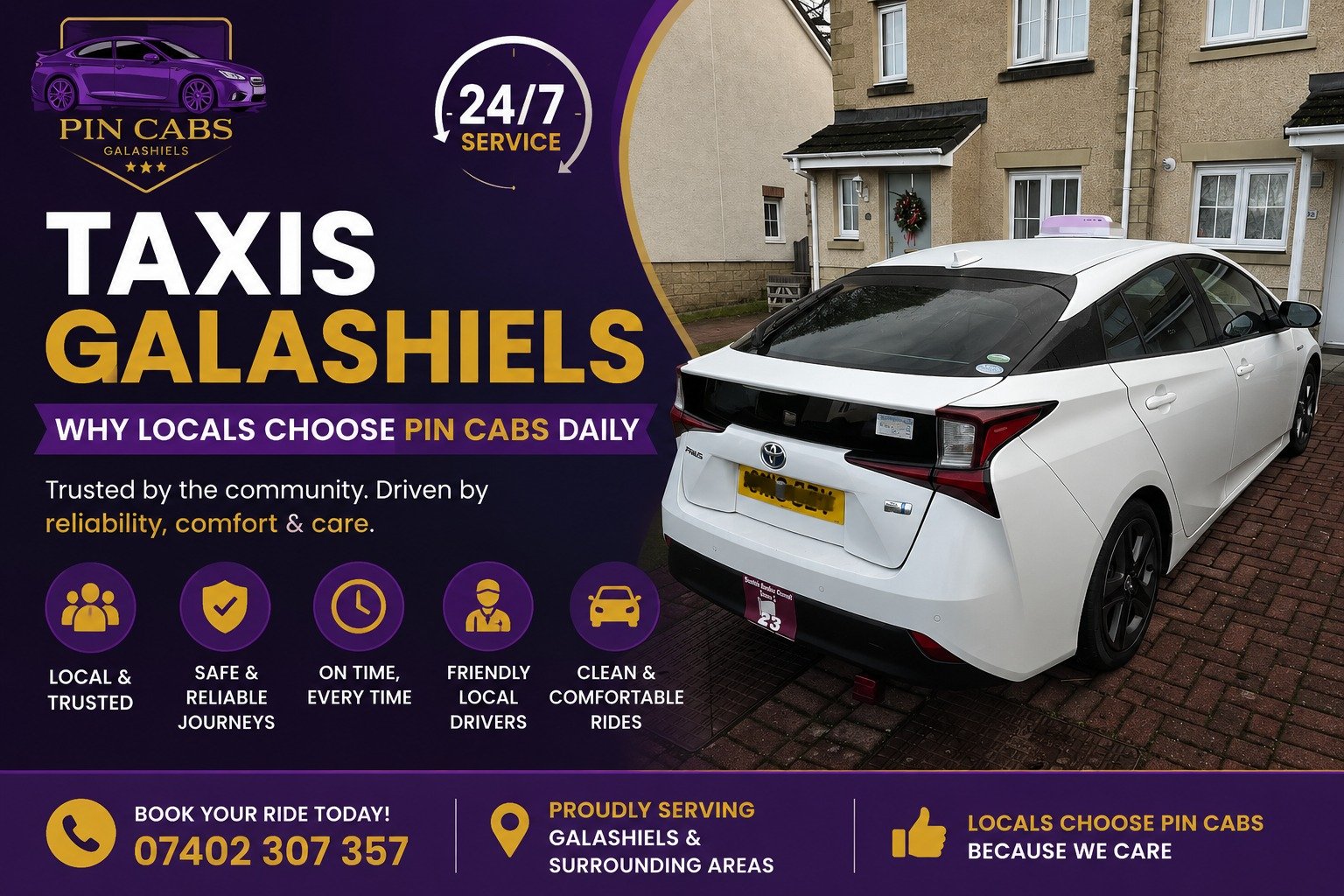 Taxis Galashiels Why Locals Choose PIN Cabs Daily