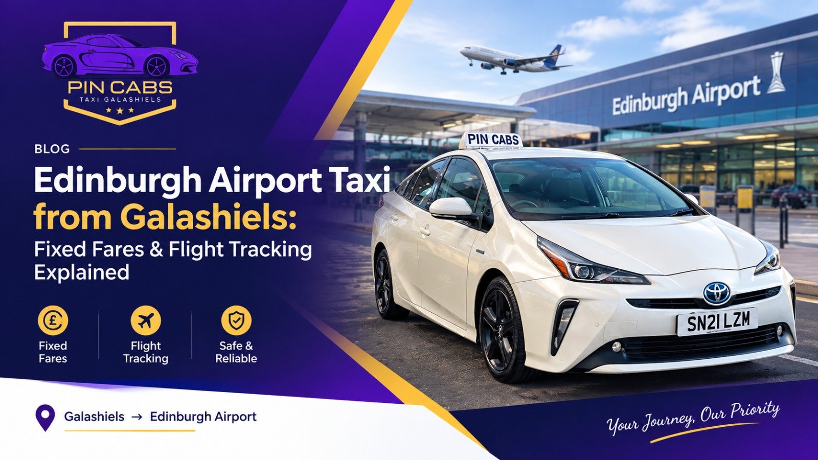 Edinburgh Airport Taxi from Galashiels